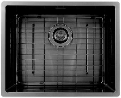 Pure.Sink Exclusivo Гън метал мивка 50x40 cm 10mm радиус подграда, равнинна градба и надградба PEX5040-61