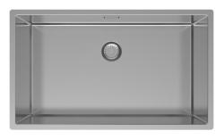 Pure.Sink Exclusivo голям неръждаемо стоманен мивка 70x40 см 10мм радиус подграден, плосък монтаж и надграден PEX7040-02