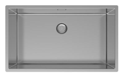 Pure.Sink Exclusivo голям неръждаемо стоманен мивка 70x40 см 10мм радиус подграден, плосък монтаж и надграден PEX7040-02