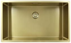 Pure.Sink Exclusivo голям златен мивка 70x40 см радиус 10mm под монтаж, равнинен монтаж и надстройка PEX7040-60