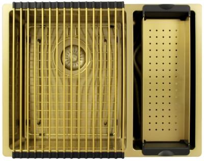 Pure.Sink Exclusivo Златен 1,5 половин чешма 34+18 см радиус 10mm PEX341840-60