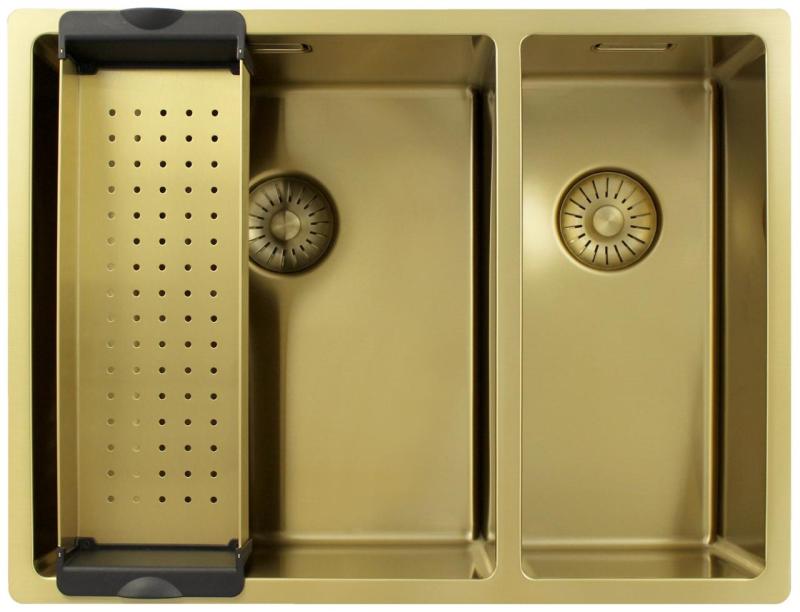 Pure.Sink Exclusivo Златен 1,5 половин чешма 34+18 см радиус 10mm PEX341840-60