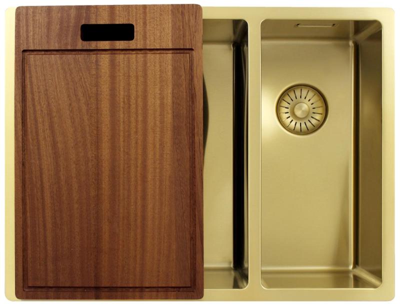 Pure.Sink Exclusivo Златен 1,5 половин чешма 34+18 см радиус 10mm PEX341840-60