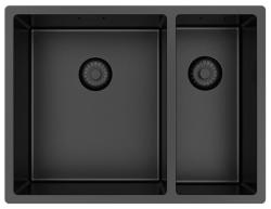 Pure.Sink Exclusivo Gun Metal 1,5 половин чаша за мивка 34+18 см радиус 10мм PEX341840-61