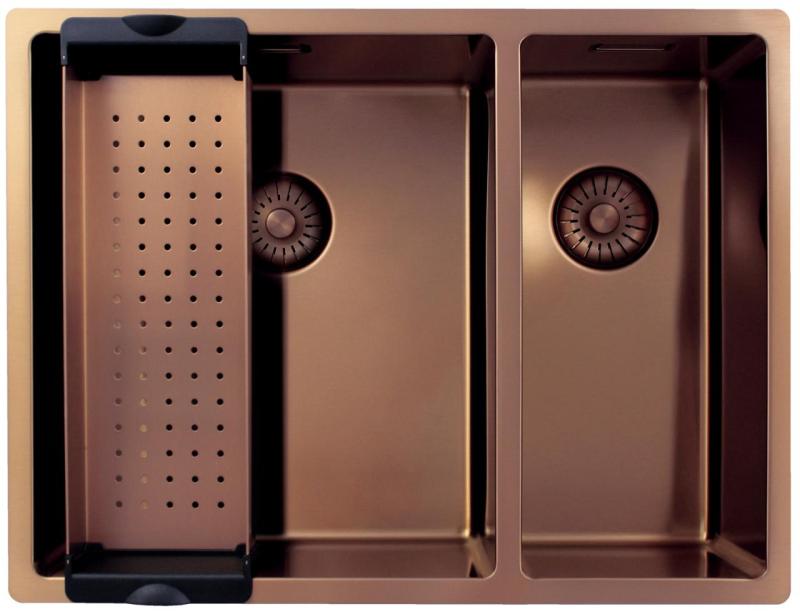 Pure.Sink Exclusivo Меден 1,5 полузатваращ се умивалник 34+18 см 10мм радиус PEX341840-62