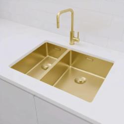 Pure.Sink Exclusivo Златен 1,5 полуторен умивалник 18+34 см 10mm радиус PEX183440-60