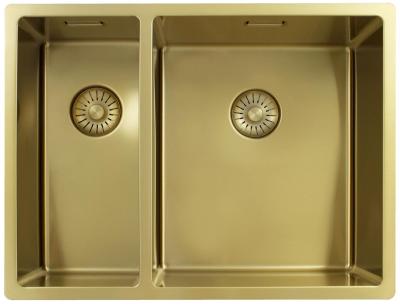 Pure.Sink Exclusivo Златен 1,5 полуторен умивалник 18+34 см 10mm радиус PEX183440-60
