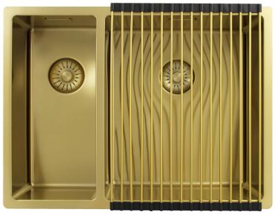Pure.Sink Exclusivo Златен 1,5 полуторен умивалник 18+34 см 10mm радиус PEX183440-60