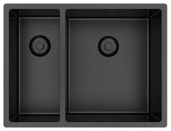 Pure.Sink Exclusivo Gun Metal 1,5 полуторен съдомиялник 18+34 см 10mm радиус PEX183440-61