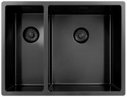Pure.Sink Exclusivo Gun Metal 1,5 полуторен съдомиялник 18+34 см 10mm радиус PEX183440-61