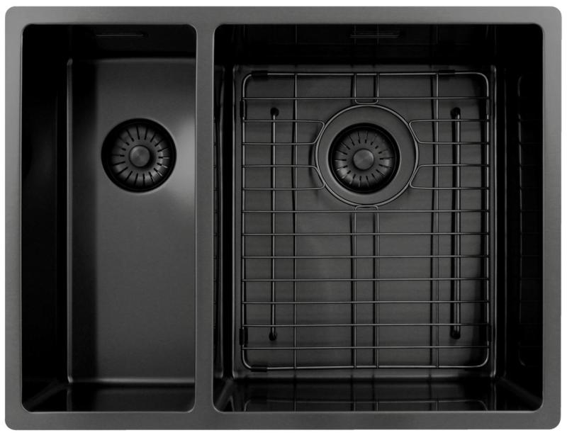 Pure.Sink Exclusivo Gun Metal 1,5 полуторен съдомиялник 18+34 см 10mm радиус PEX183440-61