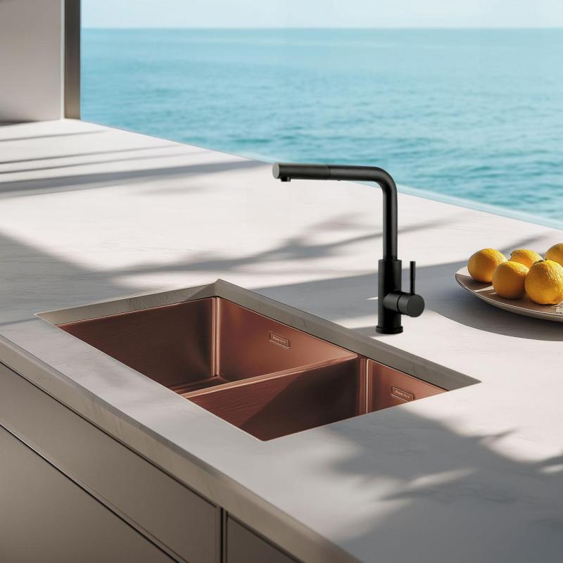 Pure.Sink Exclusivo Меден 1,5 половин чешми 18+34cm 10mm радиус PEX183440-62