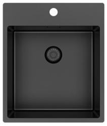 Pure.Sink Exclusivo Gun Metal мивка 44x52 см Tapwing с отвор за смесител 10mm радиус PEX4040T-61