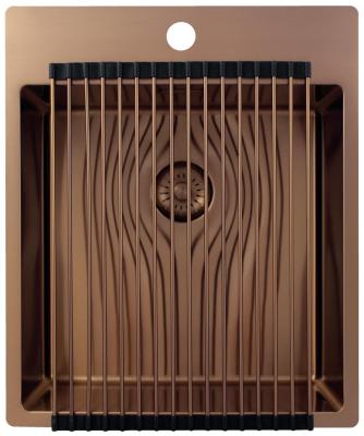 Pure.Sink Exclusivo Медено мивко 44x52 см Tapwing с отвор за смесител 10mm радиус PEX4040T-62