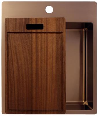 Pure.Sink Exclusivo Медено мивко 44x52 см Tapwing с отвор за смесител 10mm радиус PEX4040T-62