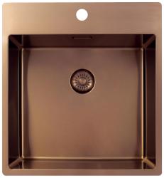 Pure.Sink Exclusivo Меден мивка 49x52 см Tapwing с отвор за смесител 10mm радиус PEX4540T-62