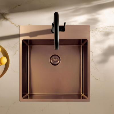 Pure.Sink Exclusivo Меден мивка 49x52 см Tapwing с отвор за смесител 10mm радиус PEX4540T-62