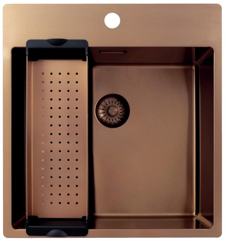 Pure.Sink Exclusivo Меден мивка 49x52 см Tapwing с отвор за смесител 10mm радиус PEX4540T-62