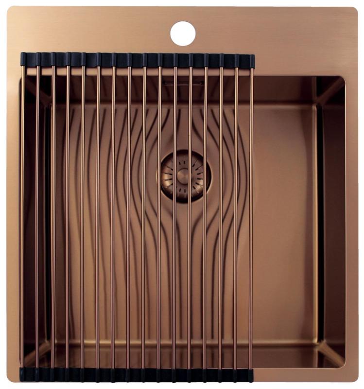 Pure.Sink Exclusivo Меден мивка 49x52 см Tapwing с отвор за смесител 10mm радиус PEX4540T-62