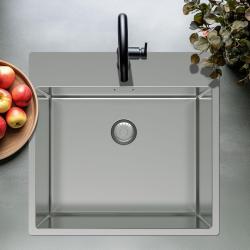 Pure.Sink Exclusivo RVS мивка 54x52см Tapwing с отвор за монтаж на кран 10mm радиус PEX5040T-02