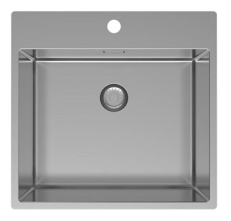 Pure.Sink Exclusivo RVS мивка 54x52см Tapwing с отвор за монтаж на кран 10mm радиус PEX5040T-02