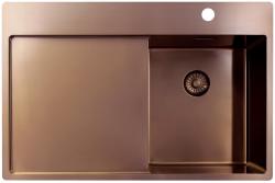 Pure.Sink Exclusivo Медено малко мивко със секция за изтичане 78x52 cm Tapwing вдясно PEX3478RT-62