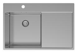 Pure.Sink Exclusivo RVS мивка със сушилник 78x52 cm Tapwing вляво PEX4078LT-02