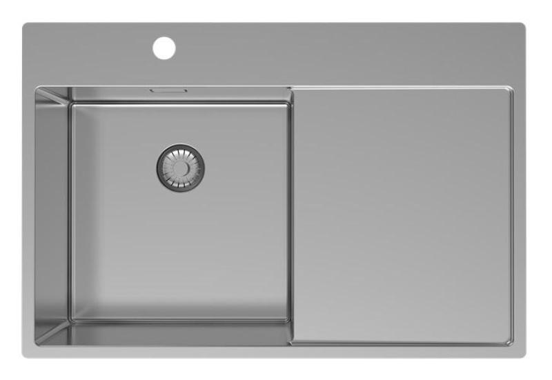 Pure.Sink Exclusivo RVS мивка със сушилник 78x52 cm Tapwing вляво PEX4078LT-02
