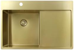 Pure.Sink Exclusivo Златен мивка със секция за оттичане 78x52 см Tapwing вляво PEX4078LT-60