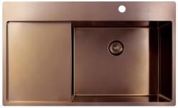 Pure.Sink Exclusivo Медено мивко със сушилня 86x52 см Tapwing вдясно PEX5086RT-62