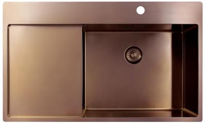Pure.Sink Exclusivo Медено мивко със сушилня 86x52 см Tapwing вдясно PEX5086RT-62
