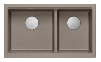 Quadri Newport II Двоен Топ в Гранит Смесител за Подмиване 702 x 390 mm със Стоманен Стопер 1208971387