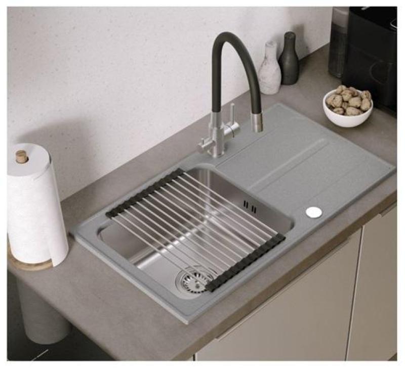 Quadri Selene кухненски миксер от неръждаема стомана с 3 пътища, гъвкав излив и допълнителна връзка за филтрирана вода 1208971407