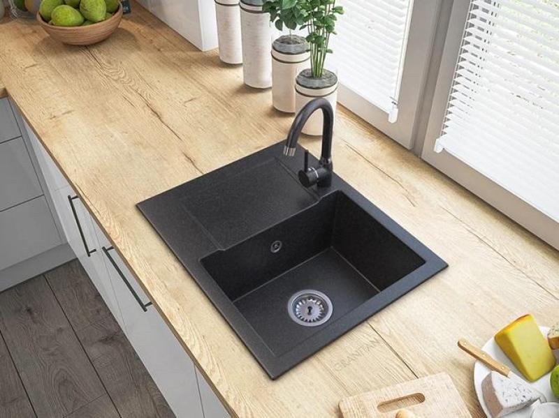 Graniteland Nex Гранитен Ардуин хардстийн изглежда мивка със секция за отцеждане 574x464 мм 1208971426