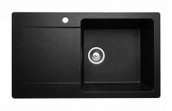 Graniteland Liri Гранитен черен мивка с отделение за отцеждане 765x448 мм 1208971438