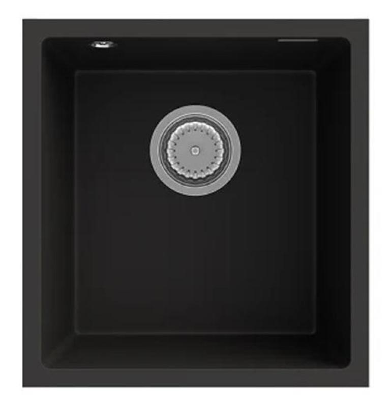 Graniteland Miniva Гранитно мивка Черно подстройка 385x410 мм 1208971450