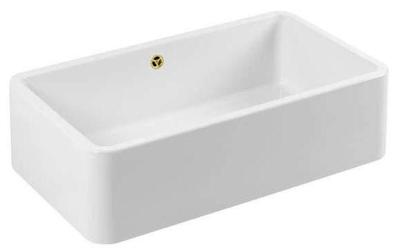 Ausmann Ceramic Mira Керамична Бяла Мивка - За Подмонтаж и Междинен Монтаж 795 x 460 мм със Златен Стопер 1208971466