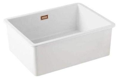Ausmann Ceramic Ember Керамична бяла мивка - за монтаж отгоре и отдолу 54 x 40 см с меден щепсел 1208971492