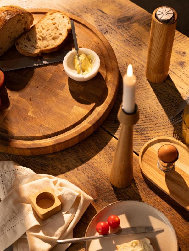 Woodsea Woodstone Дъб кръгъл - Дъбова Дървена кръгла Дъска за рязане Ø42cm 1208971525