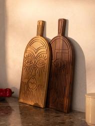 Woodsea Mask Oak - Дъбова маска за рязане и сервиране 38x19 см 1208971562