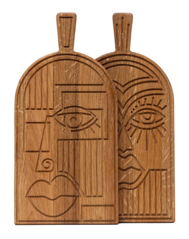 Woodsea Mask Oak - Дъбова маска за рязане и сервиране 38x19 см 1208971562