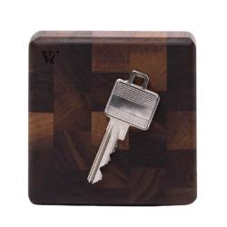 Woodsea End Grain Walnut - Ключодържател от орехово дърво 9x9 см 1208971601