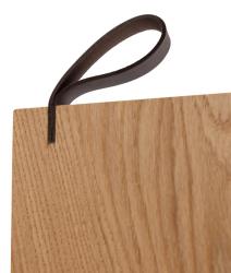 Woodsea Serving S - Дървена сервирна дъска от дъб 55x17 см с кожена дръжка 1208971615