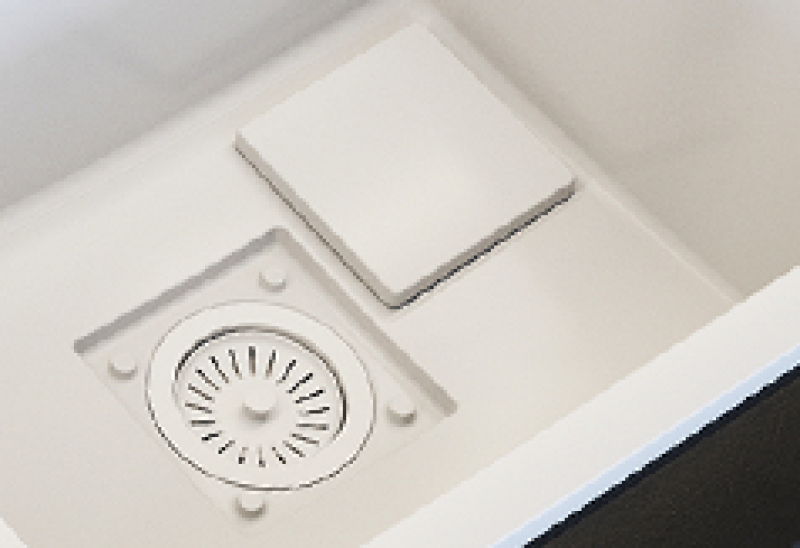 Graniteland Seta Гранитен бял мивка за монтаж 80x50 см 1208971618