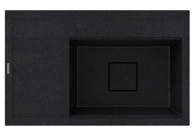 Graniteland Seta Гранитен черен ардуин Твърд камък Мивка за вграждане 80x50 см 1208971619