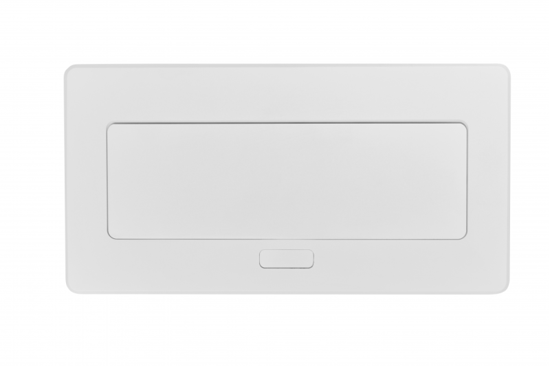 MULTISOFT мебелен контакт 2x контакт с заземяване, USB A+C, RJ45, захранващ кабел с щепсел, бял