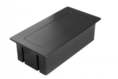 MULTISOFT мебелен контакт 2x контакт с заземяване, USB A+C, RJ45, HDMI, захранващ кабел с щепсел, черен