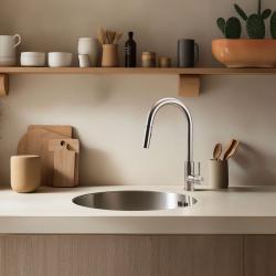 Pure.Sink Rondo RVS Кръгло мивко за вграждане, подграждане и надграждане 38 см PRN38-02
