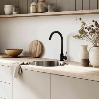 Pure.Sink Rondo RVS Кръгло мивко за вграждане, подграждане и надграждане 38 см PRN38-02