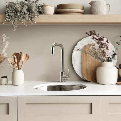 Pure.Sink Rondo RVS Кръгло мивко за вграждане, подграждане и надграждане 38 см PRN38-02